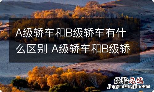 A级轿车和B级轿车有什么区别 A级轿车和B级轿车