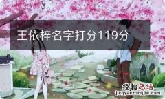 王依梓名字打分119分