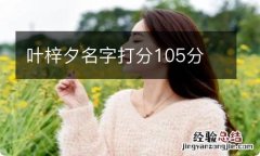 叶梓夕名字打分105分