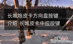 长城炮皮卡方向盘按键介绍 长城皮卡中控按键