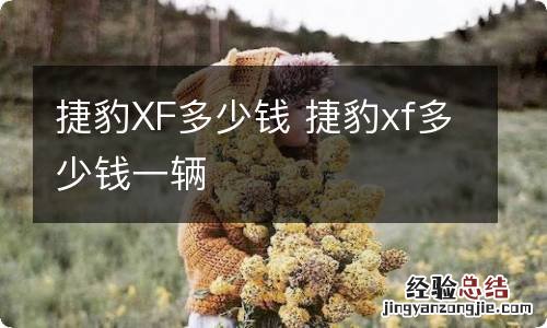 捷豹XF多少钱 捷豹xf多少钱一辆