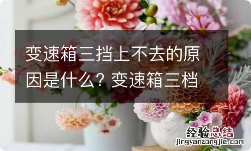 变速箱三挡上不去的原因是什么? 变速箱三档挂不进怎么回事