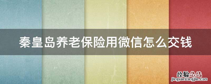 秦皇岛养老保险用微信怎么交钱