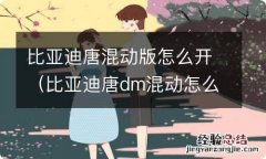 比亚迪唐dm混动怎么启动发动机 比亚迪唐混动版怎么开