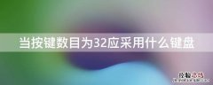 当按键数目为32应采用什么键盘