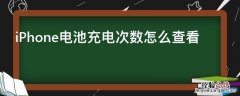 iPhone电池充电次数怎么查看