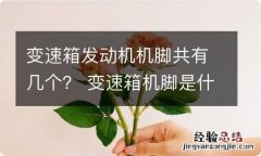 变速箱发动机机脚共有几个？ 变速箱机脚是什么