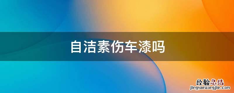 自洁素伤车漆吗