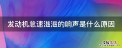 发动机怠速滋滋的响声是什么原因