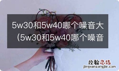 5w30和5w40哪个噪音小 5w30和5w40哪个噪音大