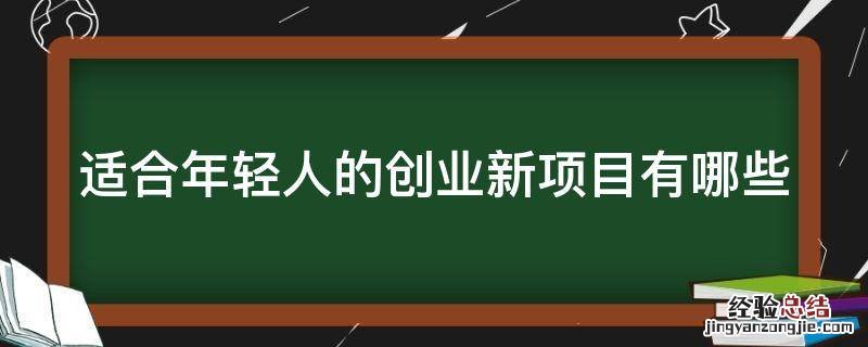 适合年轻人的创业新项目有哪些