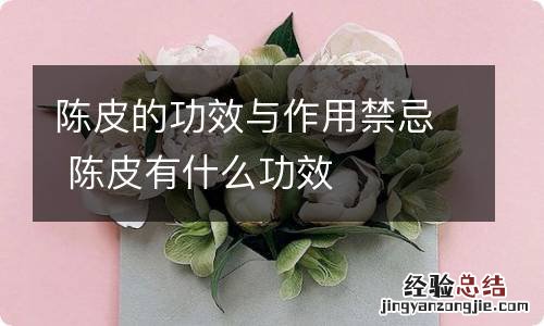 陈皮的功效与作用禁忌 陈皮有什么功效