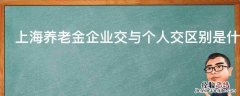 上海养老金企业交与个人交区别是什么