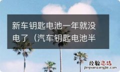 汽车钥匙电池半年没电什么原因 新车钥匙电池一年就没电了