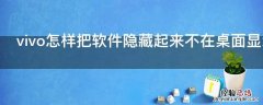 vivo怎样把软件隐藏起来不在桌面显示