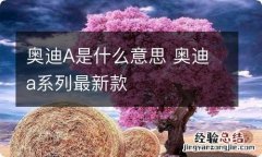 奥迪A是什么意思 奥迪a系列最新款