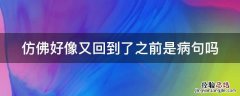 仿佛好像又回到了之前是病句吗