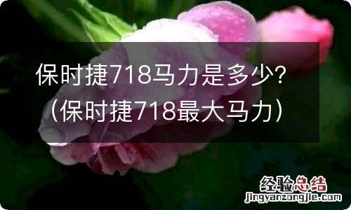 保时捷718最大马力 保时捷718马力是多少？