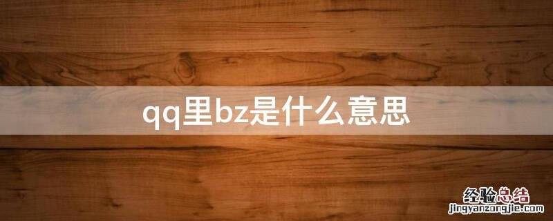 qq里bz是什么意思
