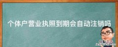 个体户营业执照到期会自动注销吗