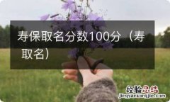 寿 取名 寿保取名分数100分