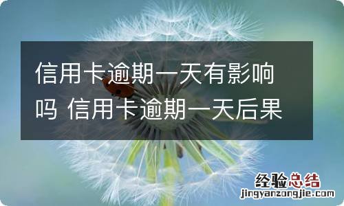 信用卡逾期一天有影响吗 信用卡逾期一天后果严重吗