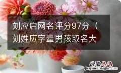 刘姓应字辈男孩取名大全 刘应启网名评分97分