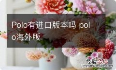 Polo有进口版本吗 polo海外版