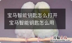 宝马智能钥匙怎么打开 宝马智能钥匙怎么用