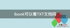 ibook可以看TXT文档吗