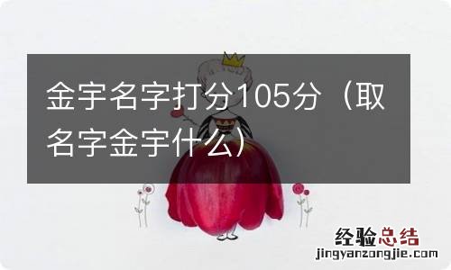 取名字金宇什么 金宇名字打分105分