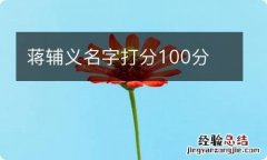 蒋辅义名字打分100分