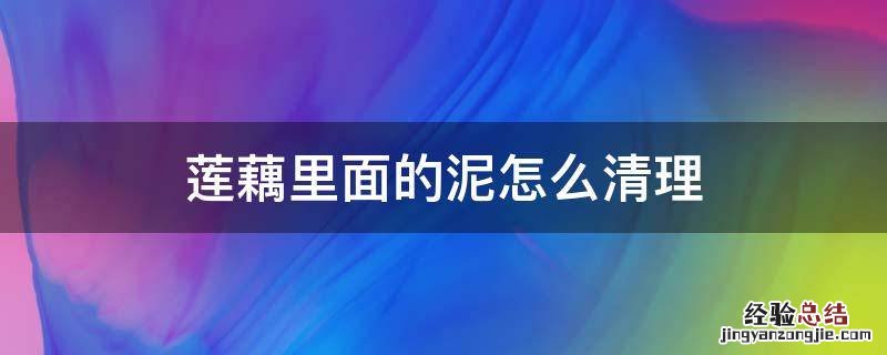 莲藕里面的泥怎么清理