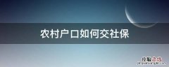 农村户口如何交社保