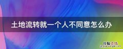 土地流转就一个人不同意怎么办