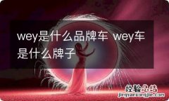 wey是什么品牌车 wey车是什么牌子