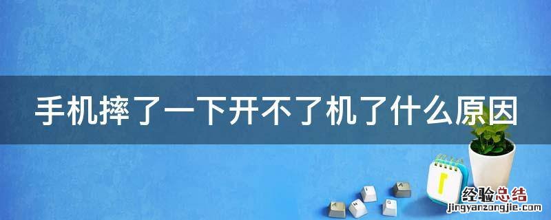 手机摔了一下开不了机了什么原因