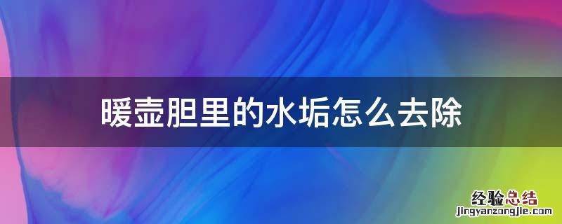 暖壶胆里的水垢怎么去除