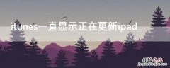 itunes一直显示正在更新ipad