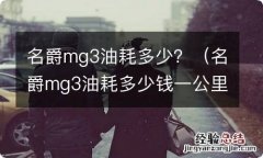 名爵mg3油耗多少钱一公里 名爵mg3油耗多少？