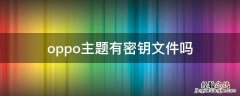 oppo主题有密钥文件吗