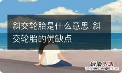 斜交轮胎是什么意思 斜交轮胎的优缺点