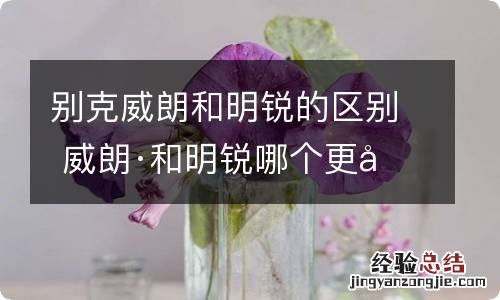别克威朗和明锐的区别 威朗·和明锐哪个更值得买