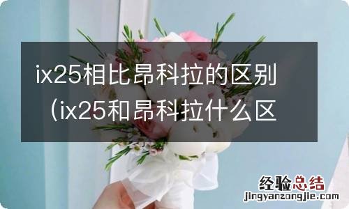 ix25和昂科拉什么区别 ix25相比昂科拉的区别