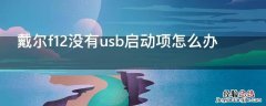 戴尔f12没有usb启动项怎么办