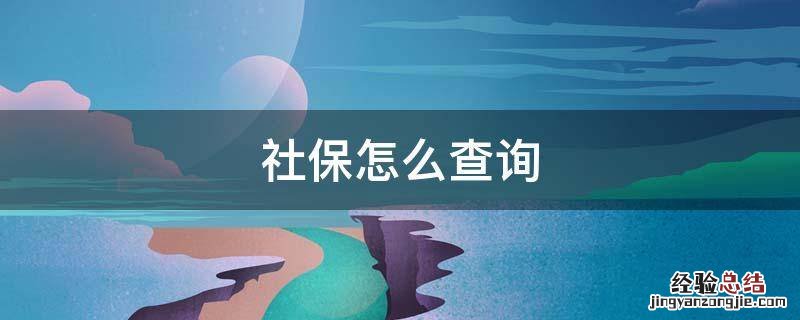 社保怎么查询