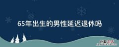 65年出生的男性延迟退休吗