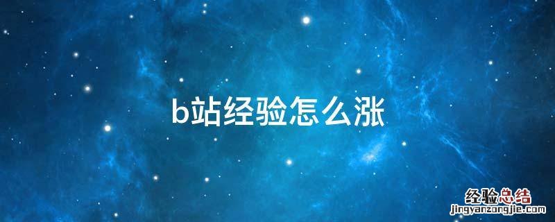 b站经验怎么涨