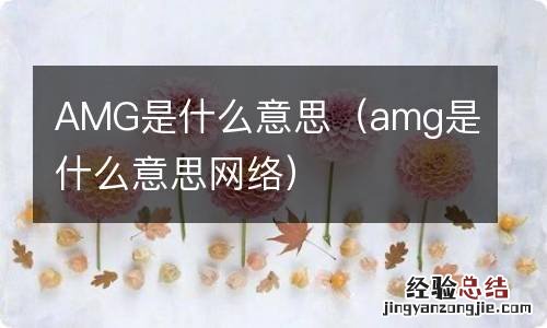 amg是什么意思网络 AMG是什么意思