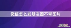 微信怎么发朋友圈不带图片 微信怎么发朋友圈不带图片只有字苹果手机